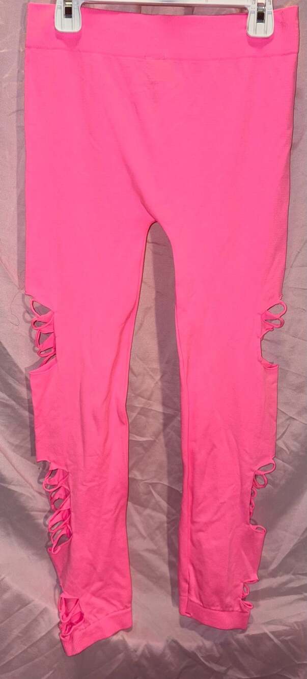 Freckles Hot Pink Cutout Leggings Size M/L